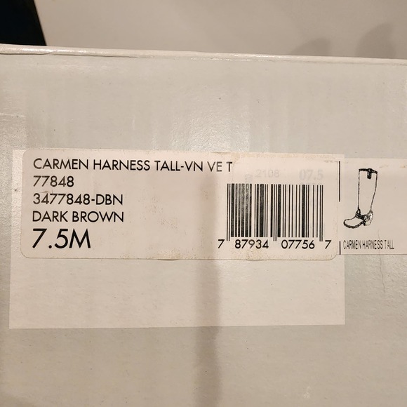 FRYE Carmen Harness Dark Brown leather tall boots. SIZE 7.5B - Picture 11 of 14